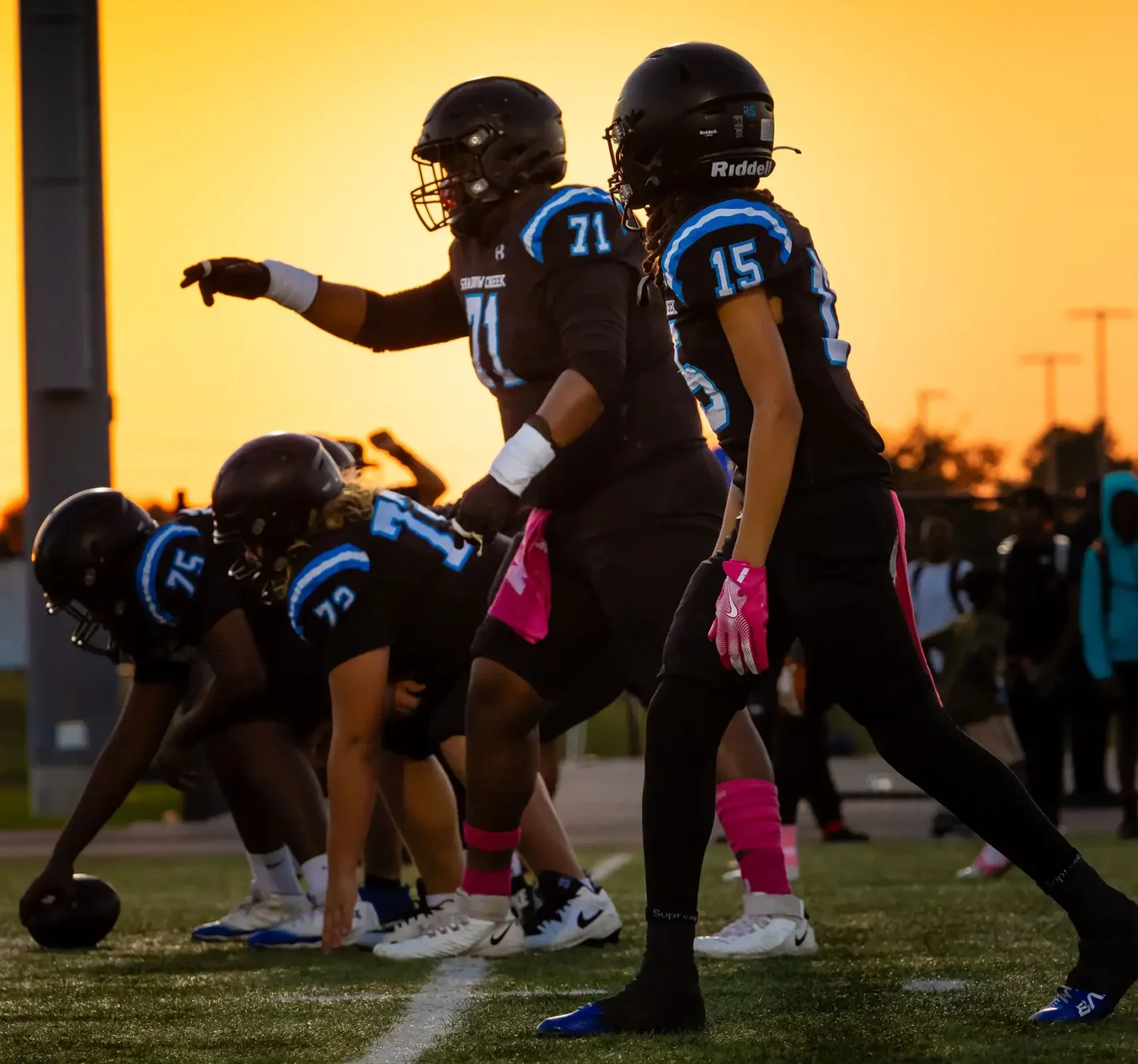 Makai Edwards on the football field
